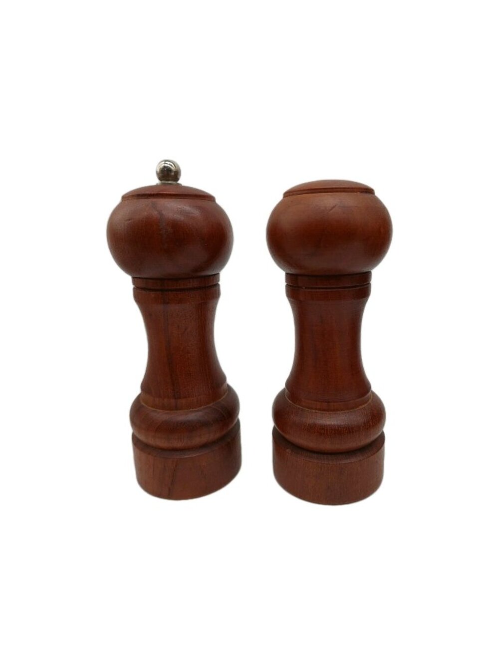 Goodwood Teak Wooden Salt Shaker And Pepper Adj Coarseness Grinder Set 6”